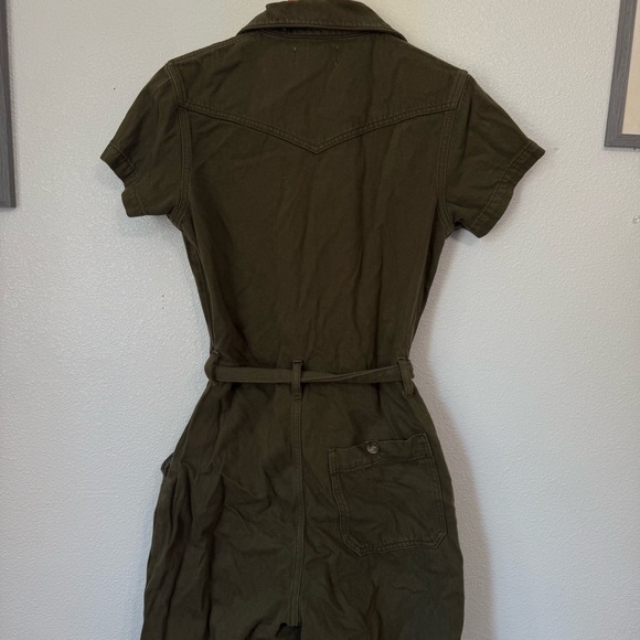 REFORMATION Kenny Army Green Boiler Jumpsuit Size: 4 - Picture 10 of 11